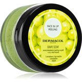 Dermacol Face & Lip Peeling Grape Scent razstrupljevalni sladkorni piling za obraz in ustnice 50 g za ženske Cene