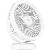  LED Punjiv stoni ventilator sa LED osvetljenjem LED/3W/5V USB 2400 mAh bela | Eponuda.com