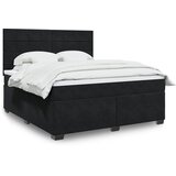 vidaXL Krevet s oprugama i madracem crni 180x200 cm baršunasti | shoptok.hr