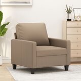 The Living Store Fotelj kapučino 60 cm umetno usnje - Enosed, (21836581) | Shoptok.si