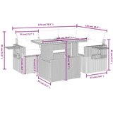 vidaXL 5-dijelni vrtni set sofa s jastucima bež od poliratana | shoptok.hr