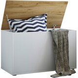 MID.YOU SKRINJA leseni material bela, medeni hrast | Shoptok.si