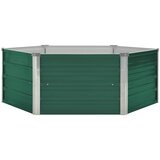  Povišena vrtna gredica 129 x 129 x 45 cm pocinčani čelik zelena | Eponuda.com