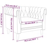 vidaXL Fotelj chesterfield temno siva tkanina | Shoptok.si