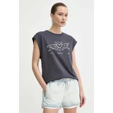 Miss Sixty Bombažna kratka majica x Keith Haring ženska, siva barva, 6L1SJ2400000