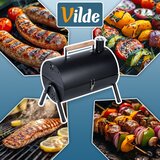 Vilde 489375 dvojni prenosni žar na oglje z dimnikom 41 × 25 × 38 cm | Shoptok.si