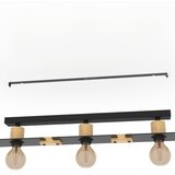 Eglo Bramerton stropna svjetiljka 3xE27, 81 cm, crna/drvo, 43751 | shoptok.hr