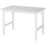 RAU Delovna miza, nastavljiva po višini, 760 - 1080 mm, iverka z oblogo iz melaminske smole, ŠxG 1250 x 800 mm, svetlo siva | Shoptok.si