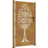  Vrtna vrata 100x200 cm Corten čelik Dizajn stabla | shoptok.hr
