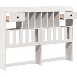 vidaXL Vzglavje s predelki bela 140 cm trdna borovina | Shoptok.si