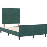 vidaXL postelja temno zelena 120x200 cm žamet, (22049890) | Shoptok.si