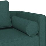 vidaXL Počivalnik z blazinami temno zeleno blago | Shoptok.si