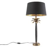 QAZQA Art Deco namizna svetilka bronasta s črnim odtenkom 35 cm - Areka | Shoptok.si
