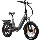 TTGO Zložljivo električno kolo F7 250 W 48 V 15 Ah, 20-palčno debelo kolo, sivo, (5000234099) | Shoptok.si
