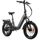 Zložljivo električno kolo F7 250 W 48 V 15 Ah, 20-palčno debelo kolo, sivo, (5000234099)