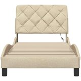  Okvir kreveta s LED-om bez madraca krem 80x200 cm Tkanina | shoptok.hr