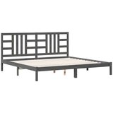  Okvir za krevet od masivne borovine sivi 200 x 200 cm | Eponuda.com