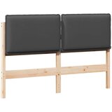  Tapecirani uzglavlje s uzglavljem Prirodna i tamno siva 140 cm | shoptok.hr