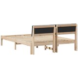  Okvir kreveta smeđe i tamnosivo 150 x 200 cm Masivna borovina | shoptok.hr
