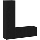  3-dijelni set TV ormarića crni hrast od umjetnog drva | shoptok.hr