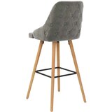  Barski stolčki 2 kosa svetlo siv žamet, (20700422) | Shoptok.si