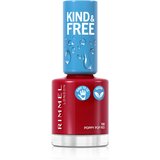 Rimmel London Kind &amp; Free lak za nohte odtenek 156 Poppy Pop Red 8 ml cene