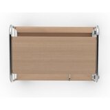 HelgeNyberg kromiran voziček za fascikle, z odlagalno polico, 3 police, dxšxv 550 x 340 x 1060 mm, imitacija bukve | Shoptok.si