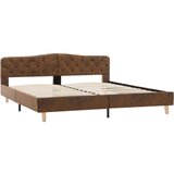  Posteljni okvir rjav iz umetnega semiš usnja 180x200 cm | Shoptok.si