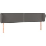  Uzglavlje s ušima sivo 183x23x78/88 cm od umjetne kože | shoptok.hr