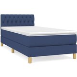 Maison Chic Box spring postelja - Vzmetna postelja z vzmetnico moder 90x200 cm blago SL13066, (21883529) Cene