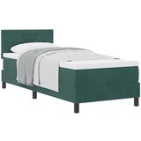 vidaXL Box Spring Krevet s Madracem Tamno Zelena 80x200 cm Baršun Cijene