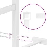 vidaXL Metalni okvir kreveta uzglavlje i podnožje bijeli 100x200 cm | shoptok.hr