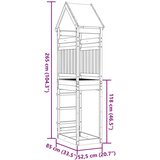  Igralna stolpnica Rjava 52,5 x 85 x 265 cm Masivno borovo les - - Rjava - 29.64 - 52,5 x 85 x 265 cm - 2025- | Shoptok.si