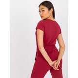 BASIC Feel Good T-shirt-RV-TS-4623.42-burgundy | Shoptok.si
