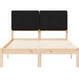 vidaXL Posteljni okvir z oblazinjenim vzglavjem Črna 120 x 190 cm | Shoptok.si