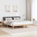  Okvir kreveta smeđe i tamnosivo 180 x 200 cm Masivna borovina | shoptok.hr