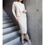 Gemre Beige Taisa sweater and skirt set | Shoptok.si