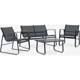  Lounge garnitura 4 osobe crna | Eponuda.com