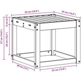  Klupa za sjedenje Prirodna 43 x 43 x 37 cm Čvrsto drvo akacije | shoptok.hr
