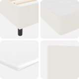 Box Spring Krevet s Madracem &amp LED Krem 90x200 cm Kordura tkanina | shoptok.hr