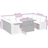  10-dijelni set vrtnih sofa od poliratana s jastucima sivi | shoptok.hr