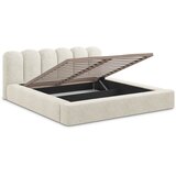 Makamii Bež tapecirani bračni krevet s prostorom za odlaganje s podnicom 180x200 cm Mano – | shoptok.hr