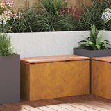 vidaXL Vrtna klop Rjav 80 x 40 x 43 cm Odporno jeklo Cene