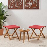  Ležaljka 2 pcs Čvrsto drvo eukaliptusa Crvena | shoptok.hr