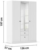 home24 OMARA S KLASIČNIMI VRATI, bela | Shoptok.si