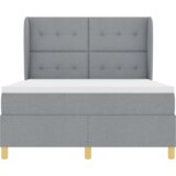  Uzglavlje za krevet s madracem svjetlosiva 140x200 cm tkanina | shoptok.hr