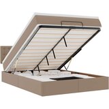  Otomanski krevet s madracima i LED 140x190cm umjetna koža Smeđa 140 x 190 cm | Shoptok.si