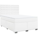  s oprugama i madracem bijeli 140x190 cm od umjetne kože | shoptok.hr
