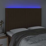  Posteljno vzglavje temno rjavo 144x5x118/128 cm blago, (20954200) | Shoptok.si