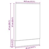 PANEL za perilicu posuđa Lyon crni hrast 45x1,5x67 cm inženjerski drvo | shoptok.hr